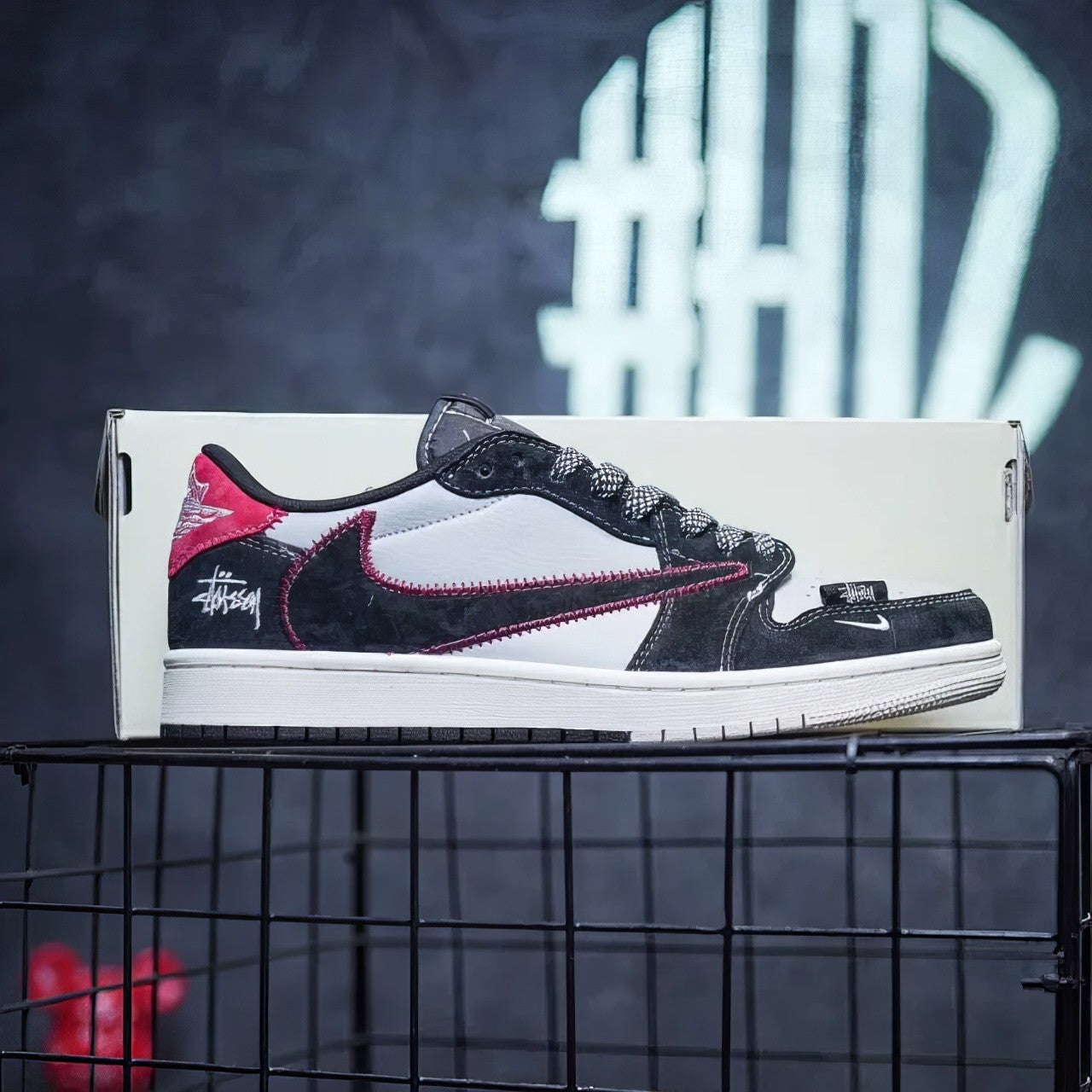 Jordan 1 Low Custom "Travis x Stussy"