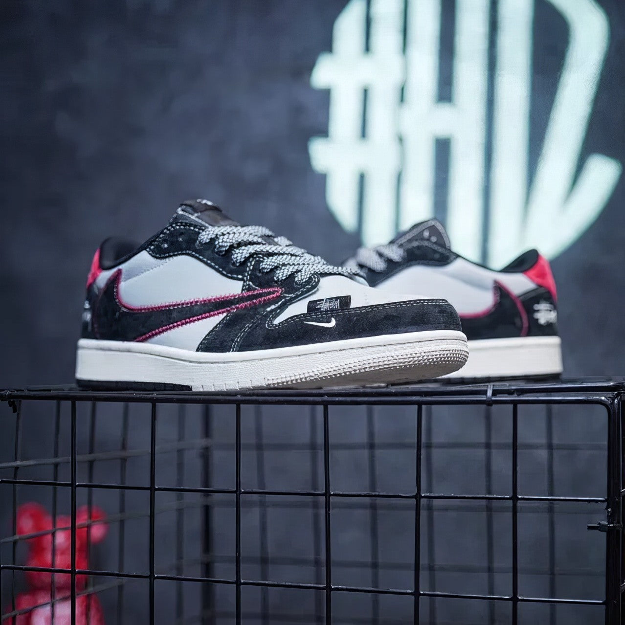 Jordan 1 Low Custom "Travis x Stussy"