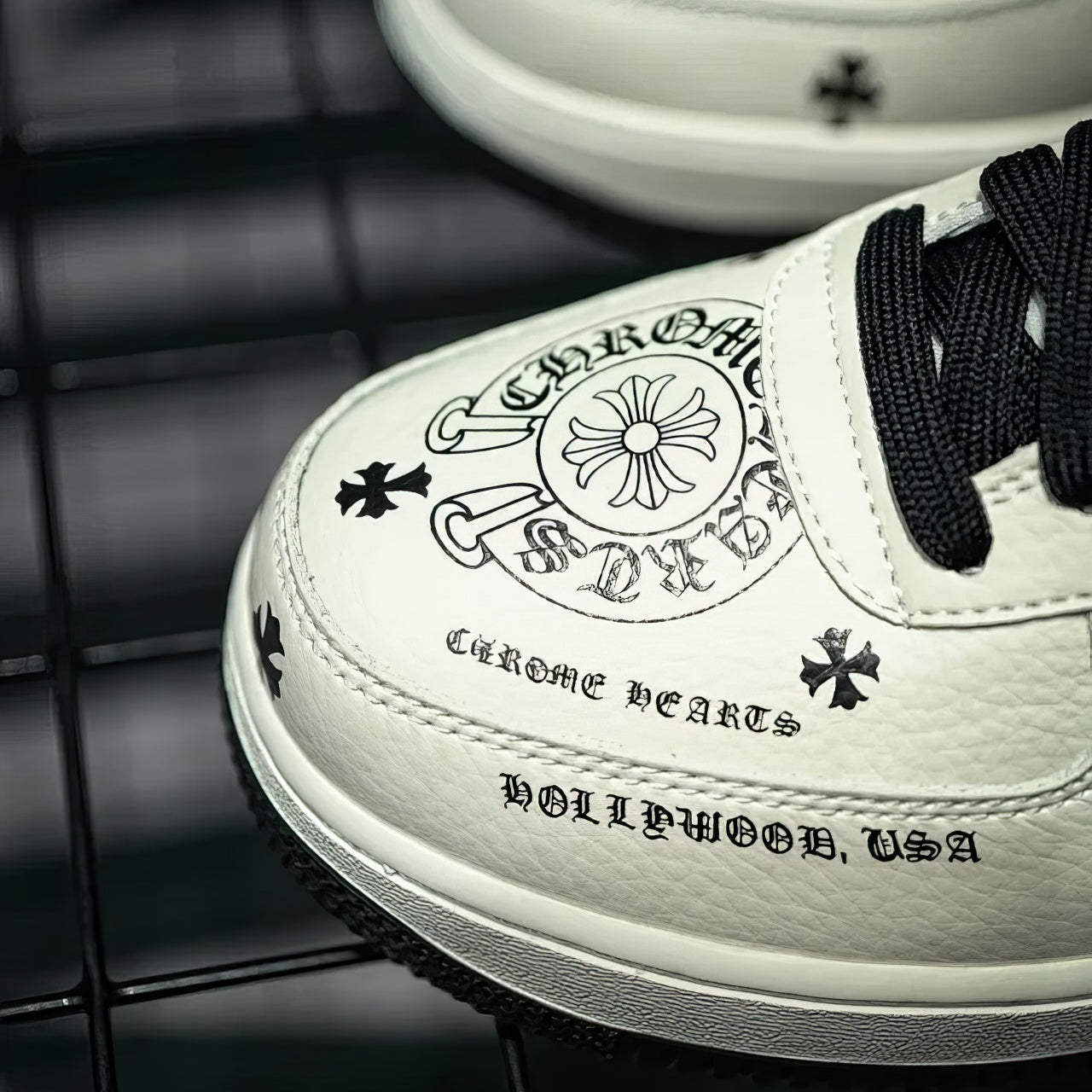 Air Force 1 Custom "Hollywood Chrome Hearts"