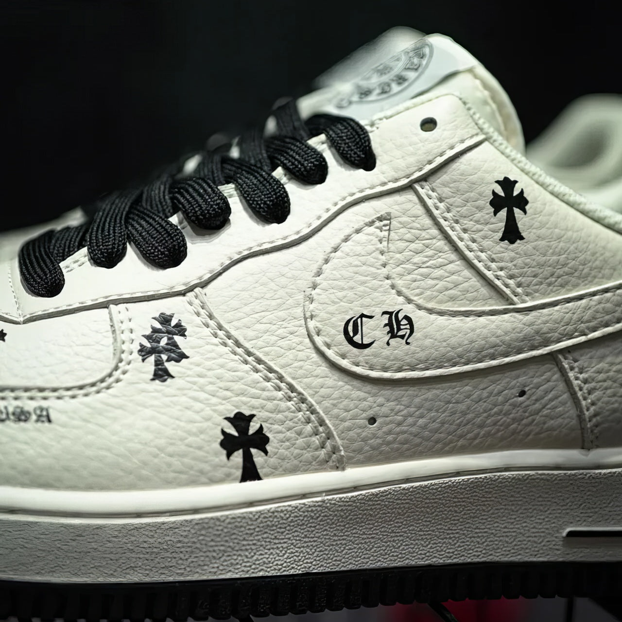 Air Force 1 Custom "Hollywood Chrome Hearts"