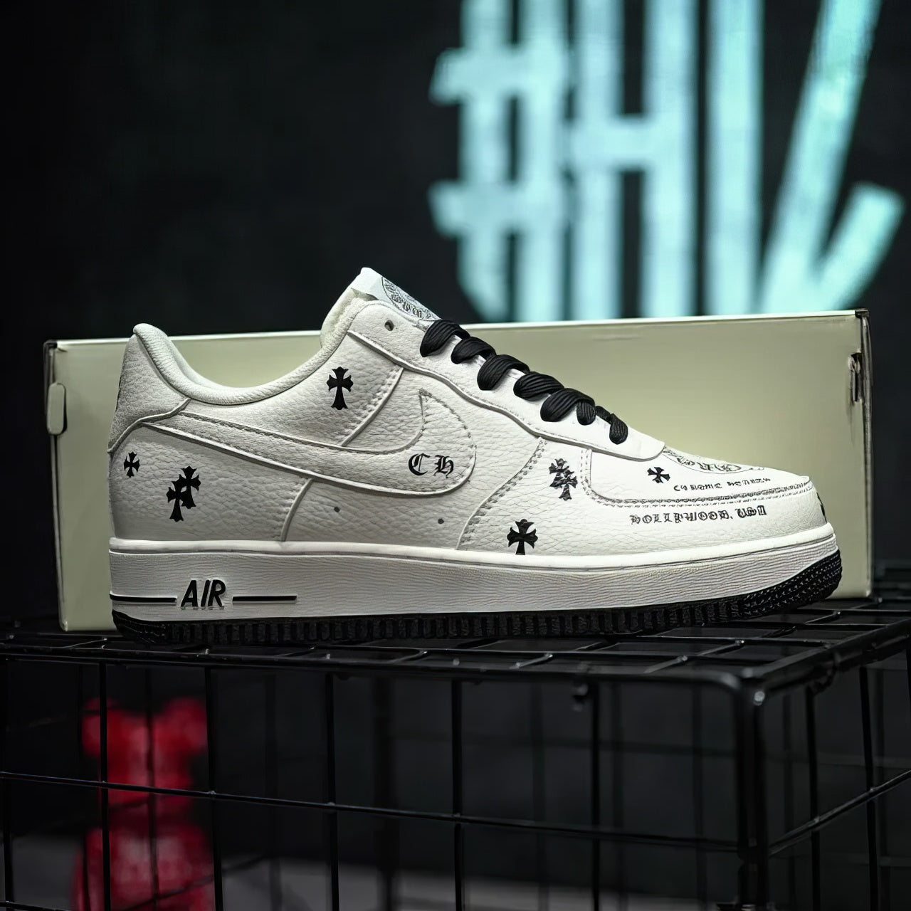 Air Force 1 Custom "Hollywood Chrome Hearts"