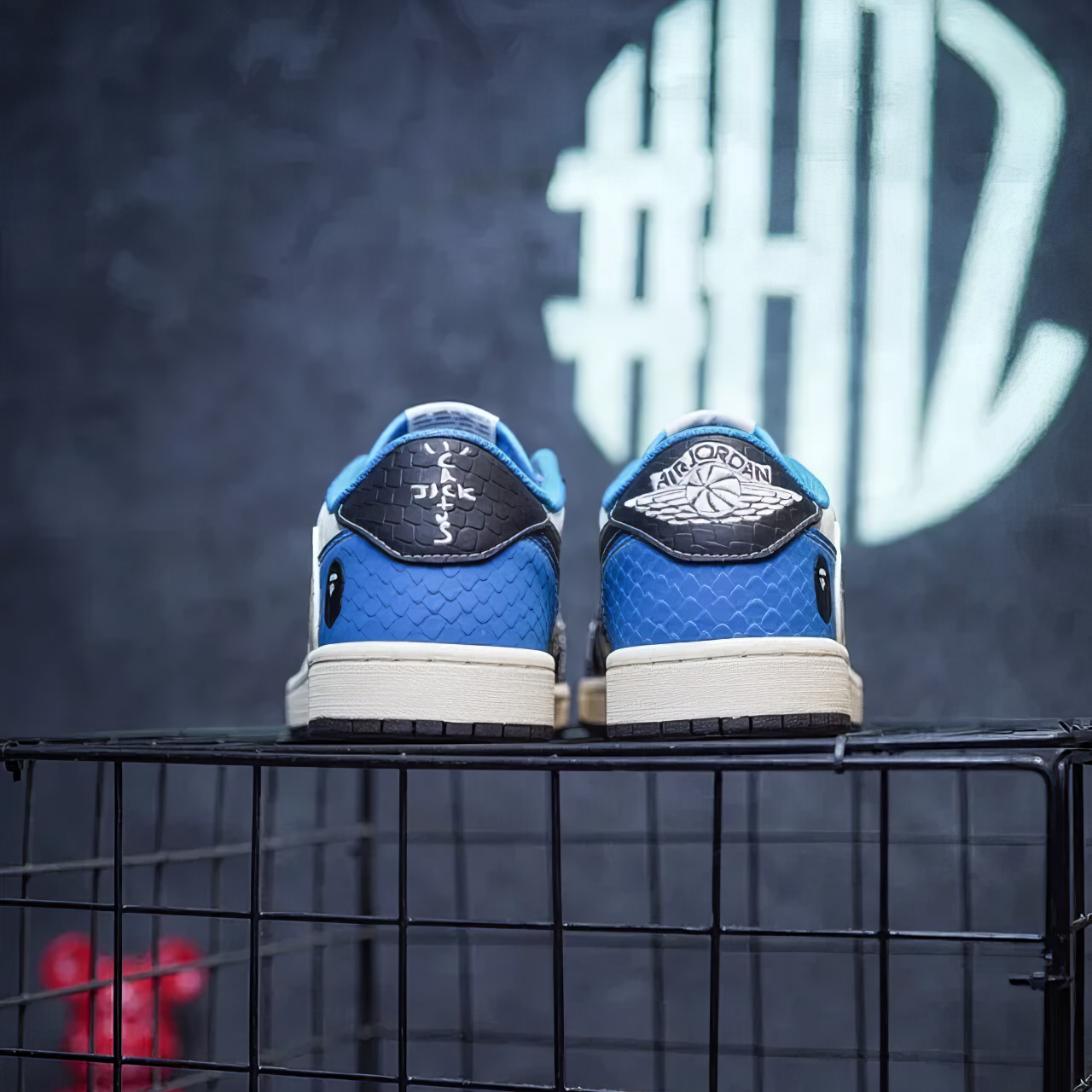 Jordan 1 Low Custom "Travis Scott X Bape"