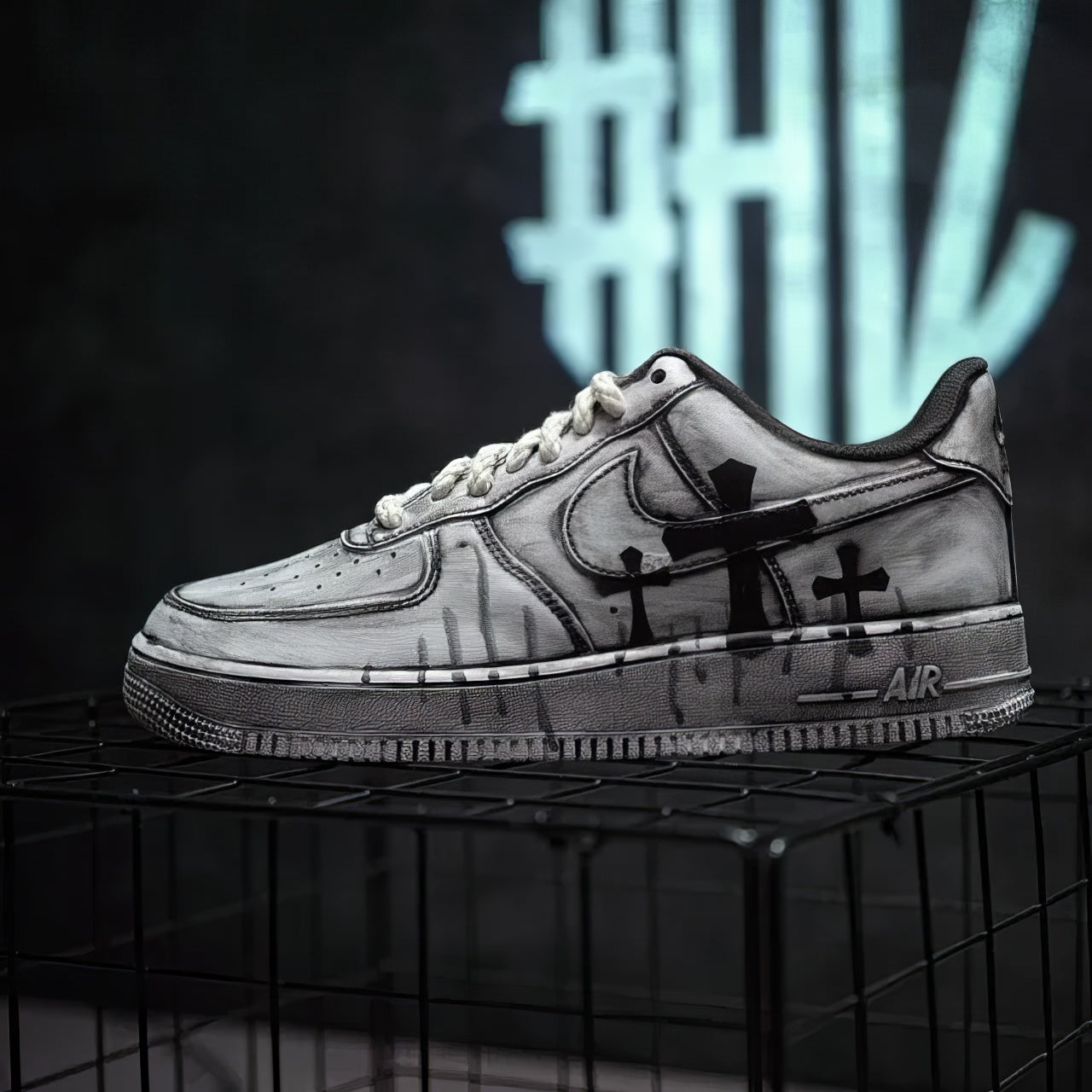 Air Force 1 Custom "Chrome Hearts Distressed"