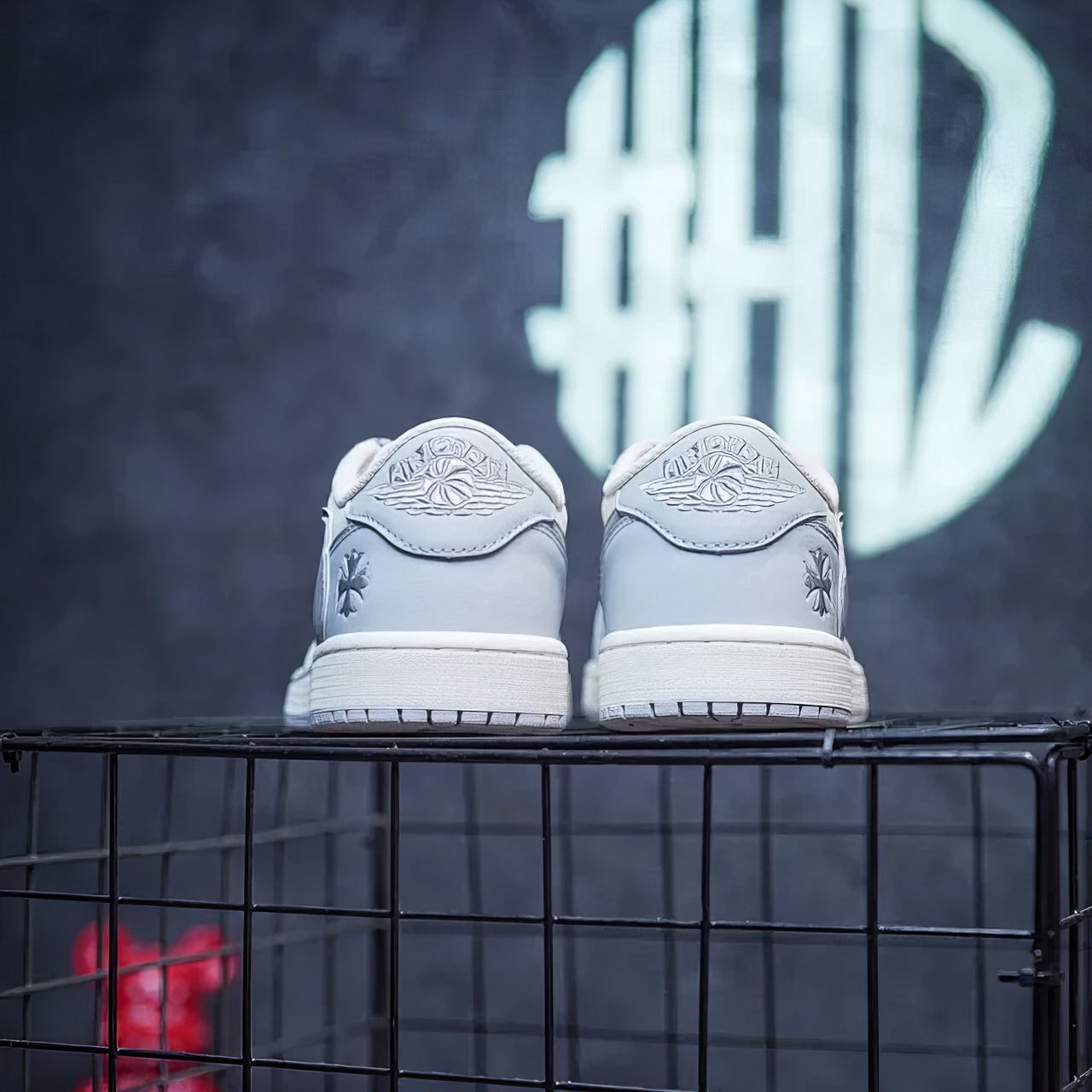 Jordan 1 Low Custom "Travis Scott x Chrome Hearts"