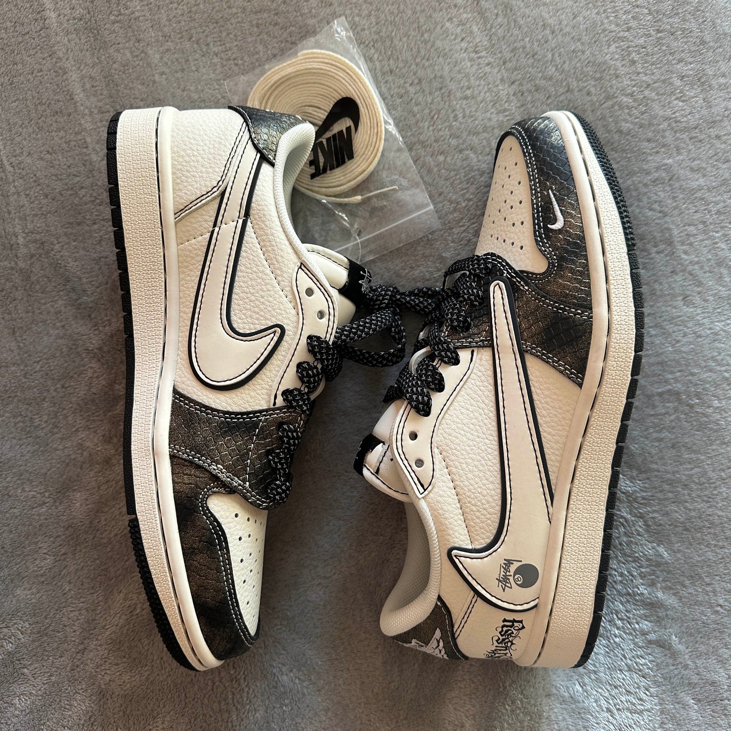 Nike Air Jordan 1 Low Custom “Travis Scott x Stussy - Lucky 8"