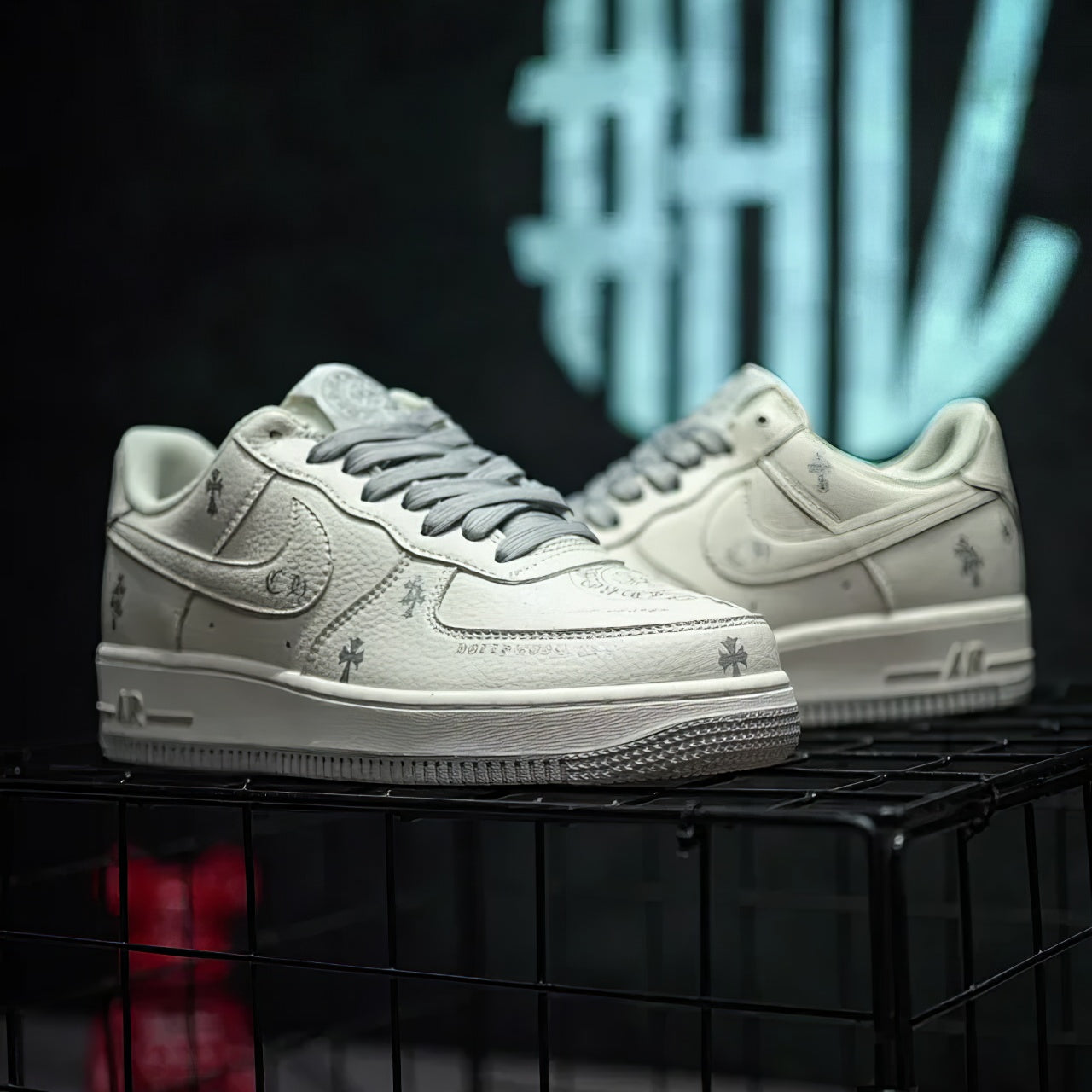 Air Force 1 Custom "Chrome Hearts WoW"
