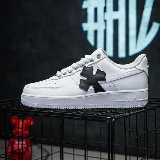 Air Force 1 Custom "Blanco Chrome Hearts"