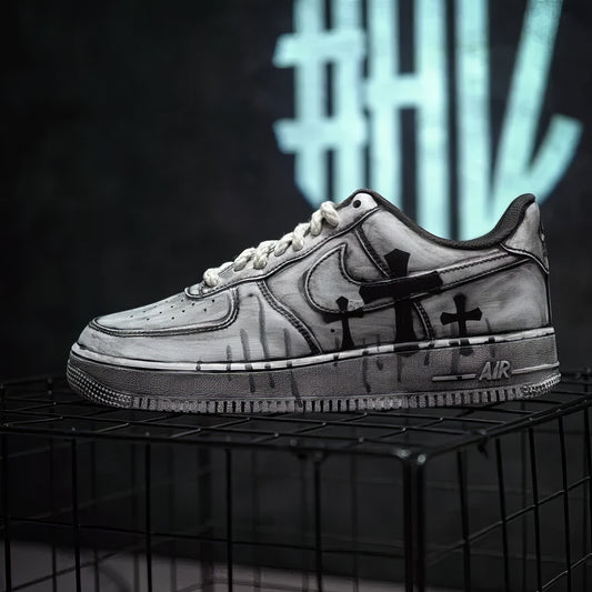 Air Force 1 Custom "Chrome Hearts Distressed"