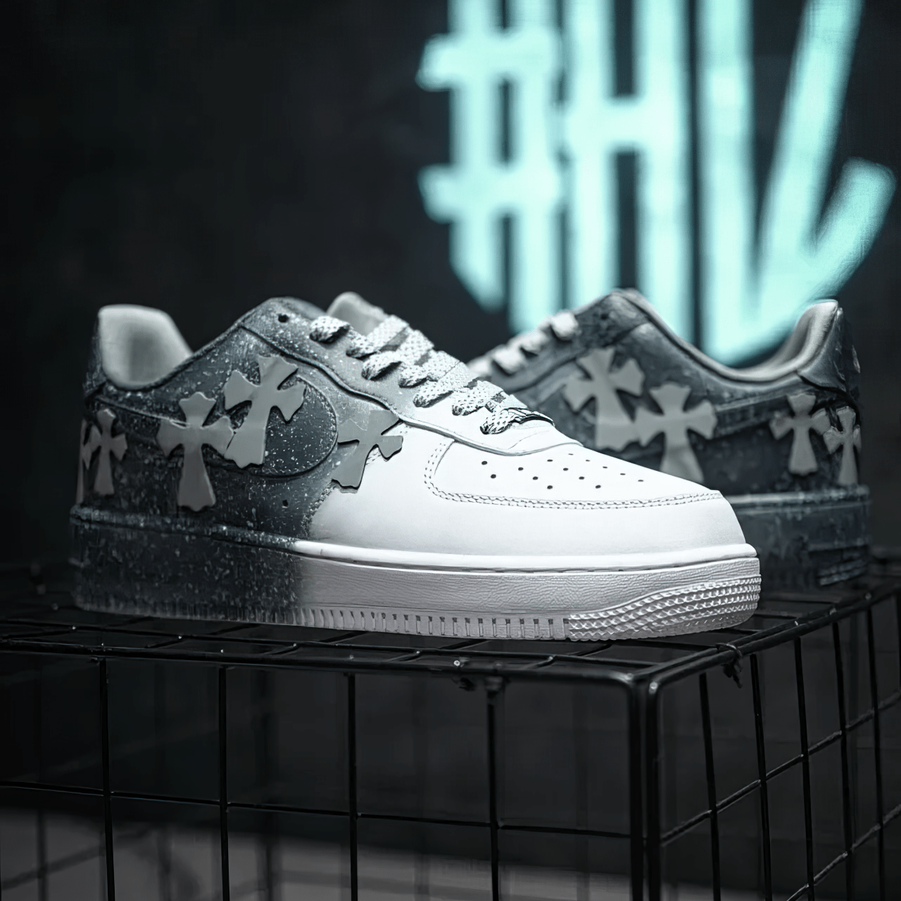 Nike AirForce Custom "Chrome Hearts" - SnkrSag