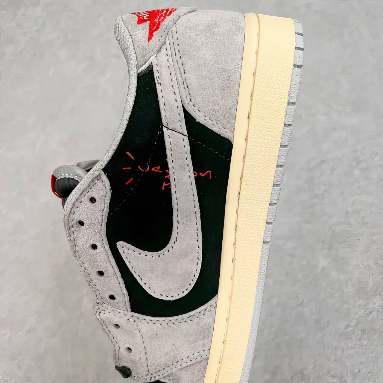 Nike Air Jordan 1 Low Custom “Travis Scott x Grey Suede”