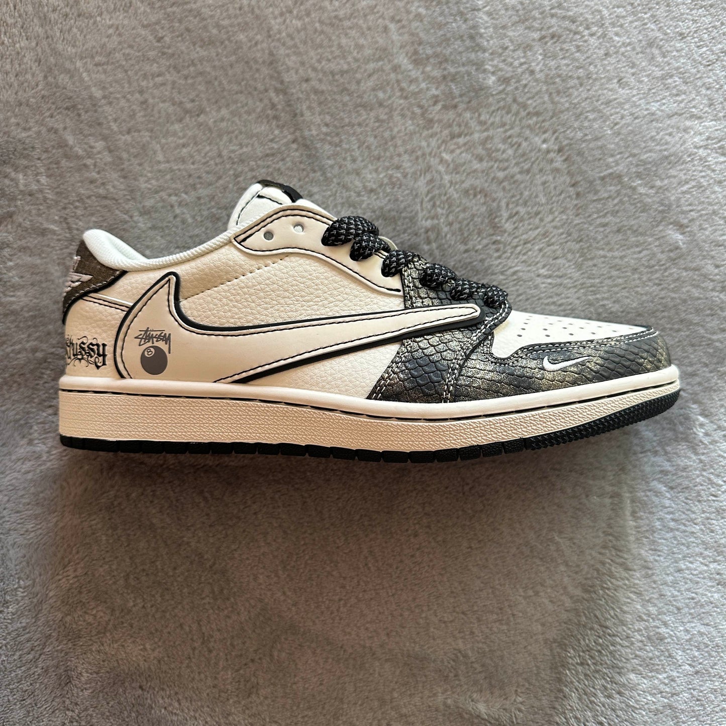 Nike Air Jordan 1 Low Custom “Travis Scott x Stussy - Lucky 8"