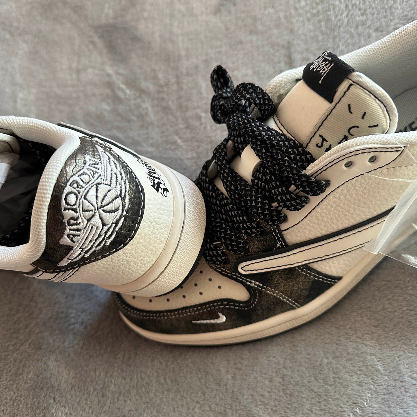 Nike Air Jordan 1 Low Custom “Travis Scott x Stussy - Lucky 8"