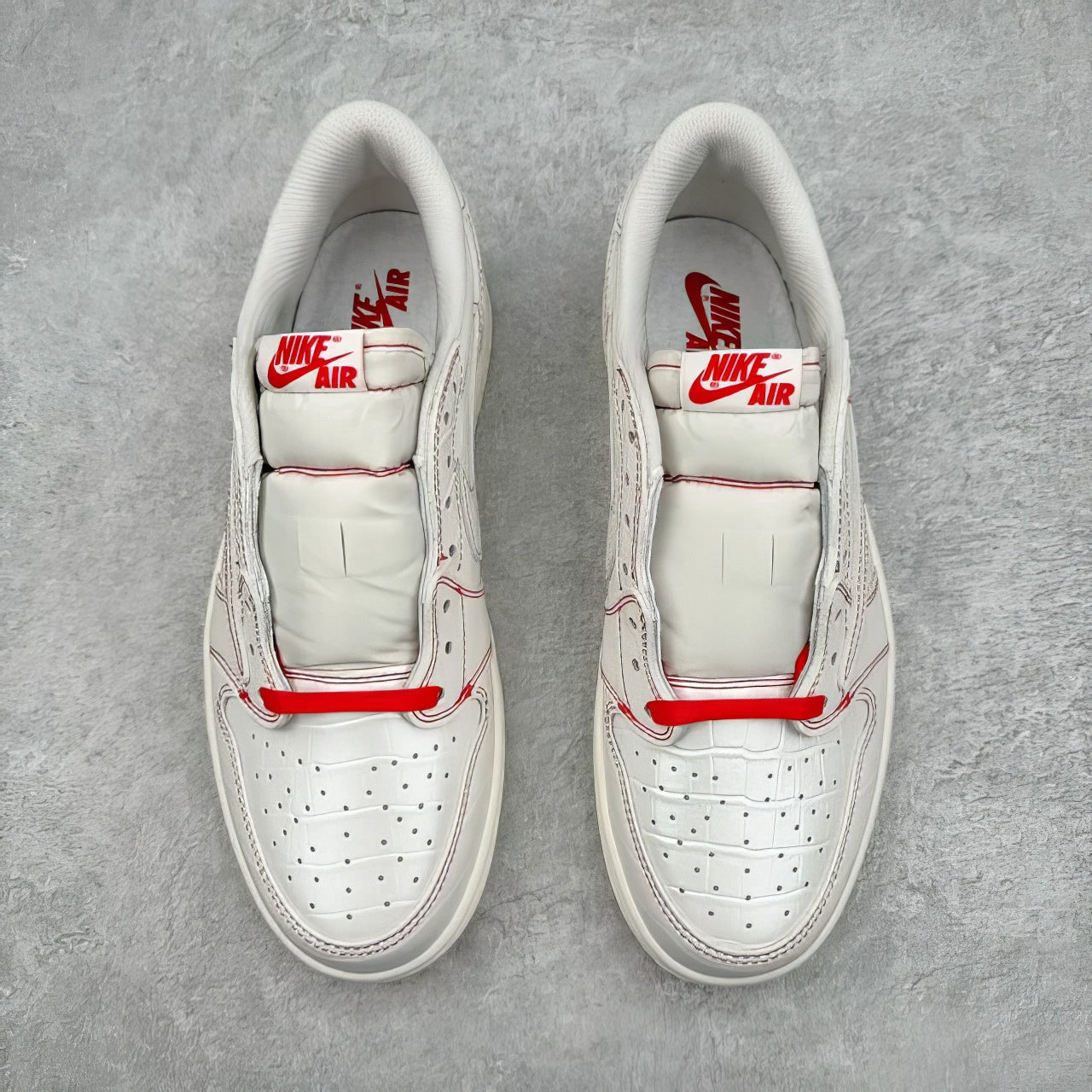 Nike Jordan 1 Low Custom “Travis Scott x White Croc”