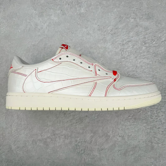 Nike Jordan 1 Low Custom “Travis Scot x White Croc”