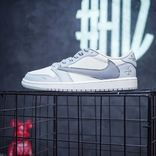 Jordan 1 Low Custom "Travis Scott x Chrome Hearts"