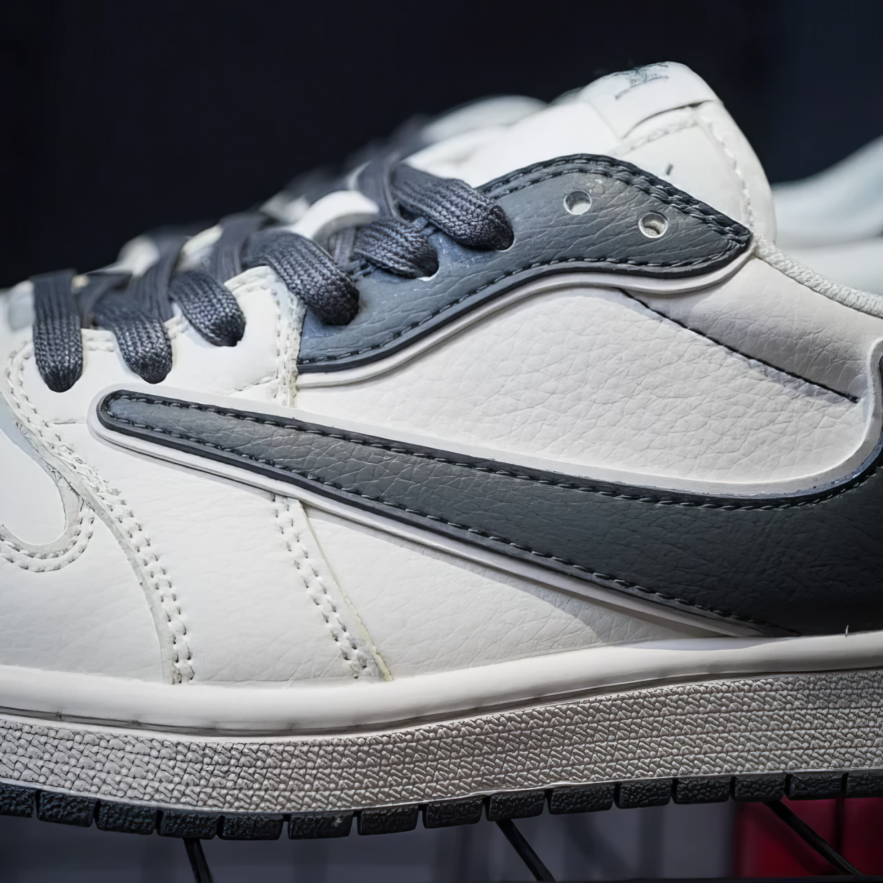 Jordan 1 Low Custom "Travis Scott X Stussy Grey"