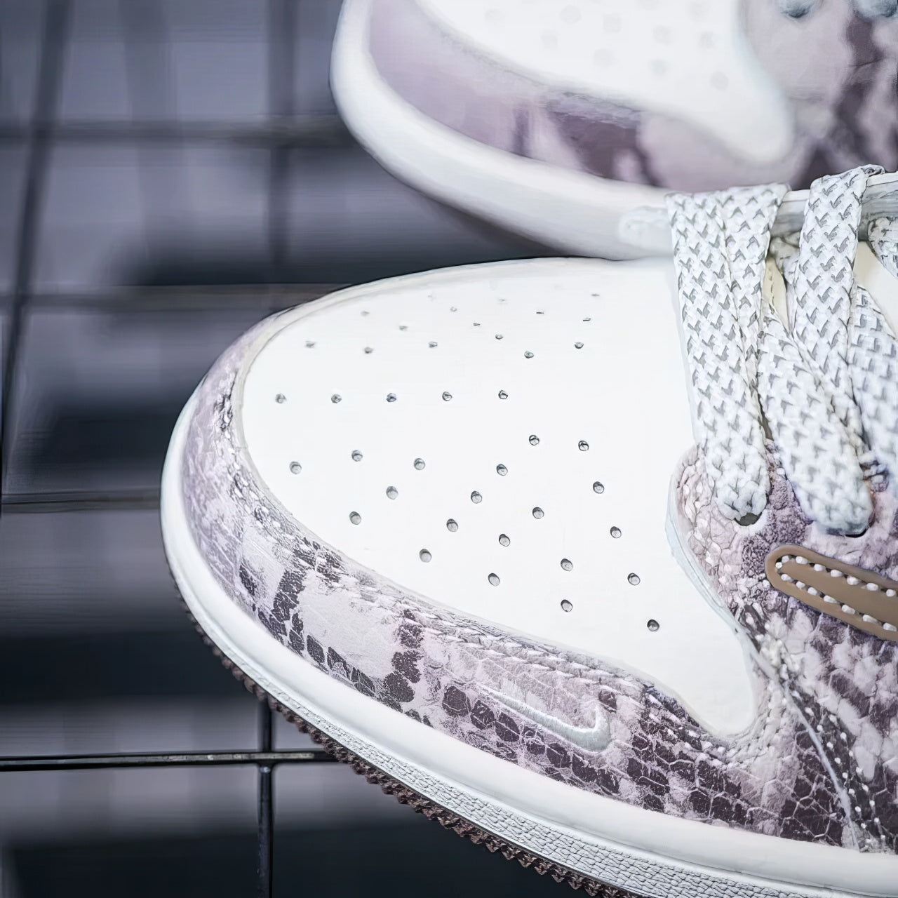 Nike Jordan 1 Low Custom “Travis Scott x LV Sand Python”