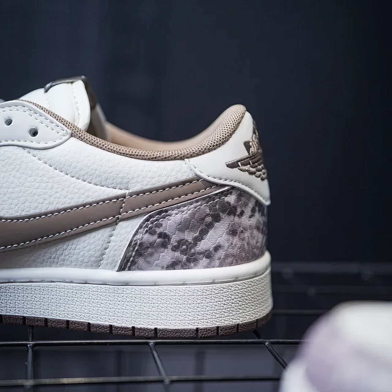 Nike Jordan 1 Low Custom “Travis Scott x LV Sand Python”